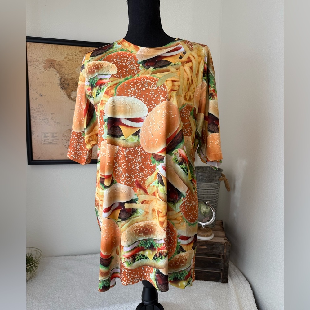 Get a Life cheeseburger and fries shirt